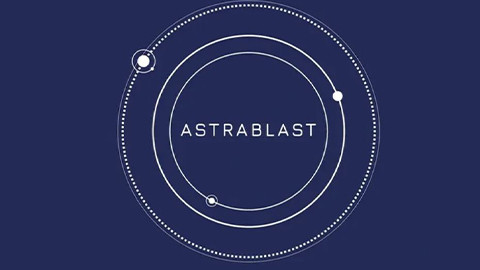 a navy blue background with the logo of Astrablast