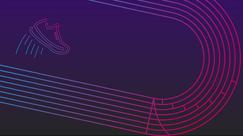 An illustration of a running track and sports trainer