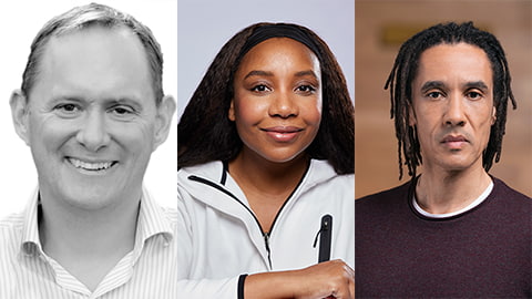 Headshot images of James Kirtland, Angela Shepherd and Phil Tulba