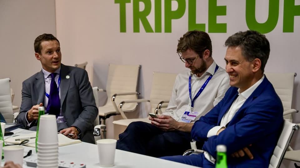 Bruce with the Labour Party’s Ed Miliband (UK)