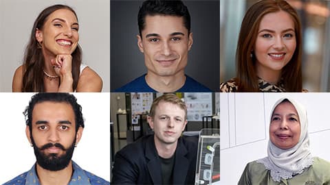 A montage of six headshot images of the new Board members.