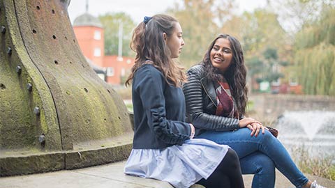 Students in Queen's Park, Loughborough