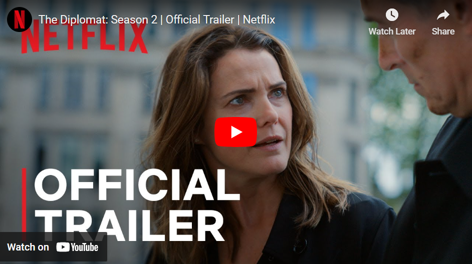 screenshot from the Netflix show the Diplomat