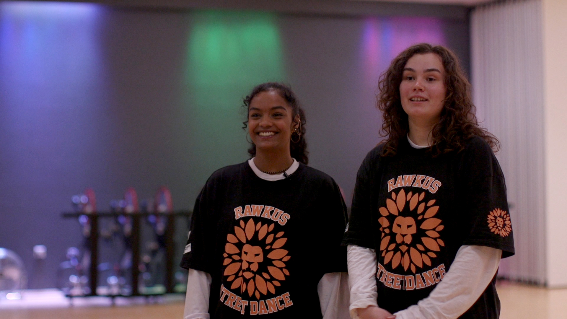 Rachel Raymond and Sofya Arefyeva, who perform with Rawkus, a street dance society within Loughborough Students' Union