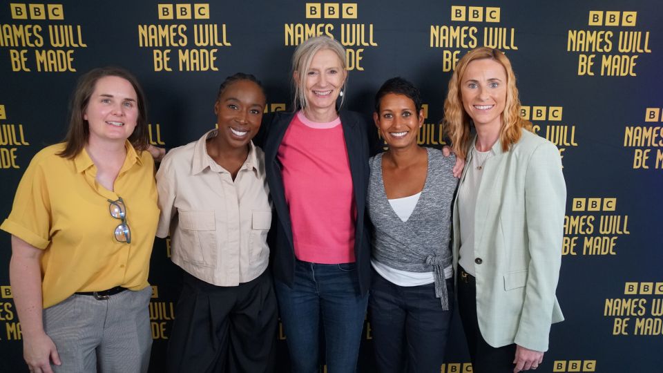 Pictured from the left is Dr Verity Postlethwaite, radio presenter Jeanette Kwakye, Dr Emma O'Donnell, presenter Naga Munchetty and Professor Jo Maher
