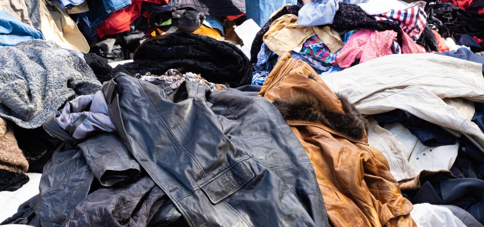A pile of used clothes