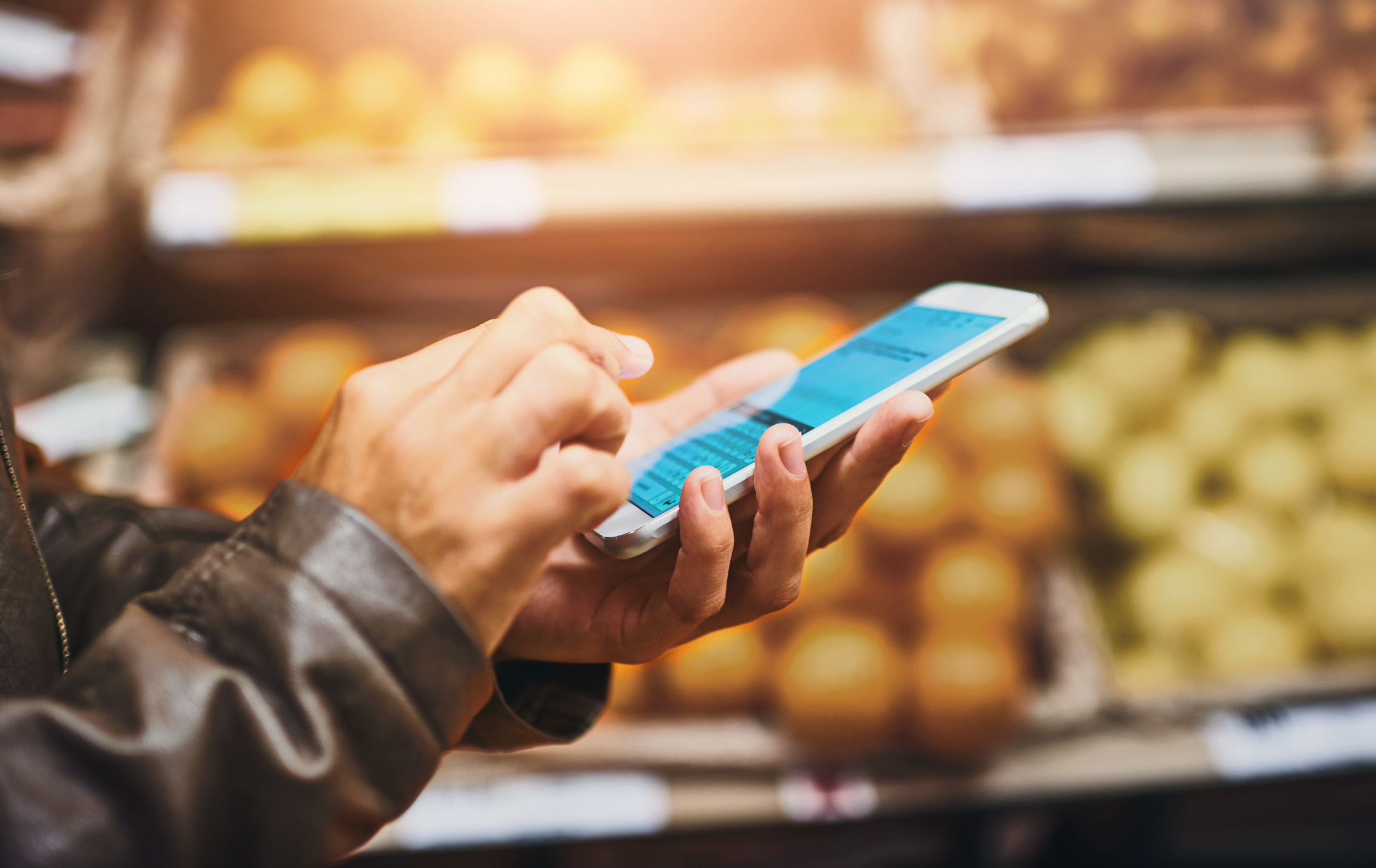 A man on his smartphone