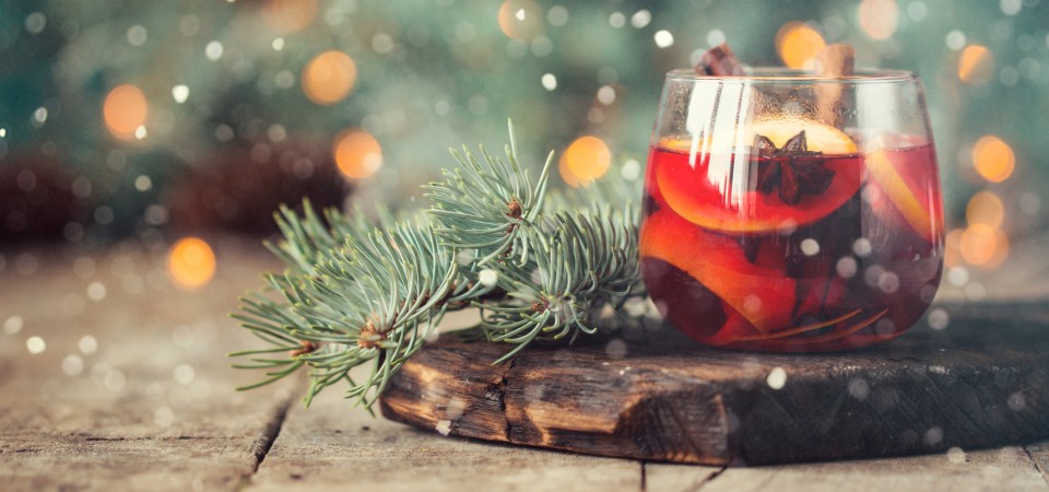 A glass of mulled wine