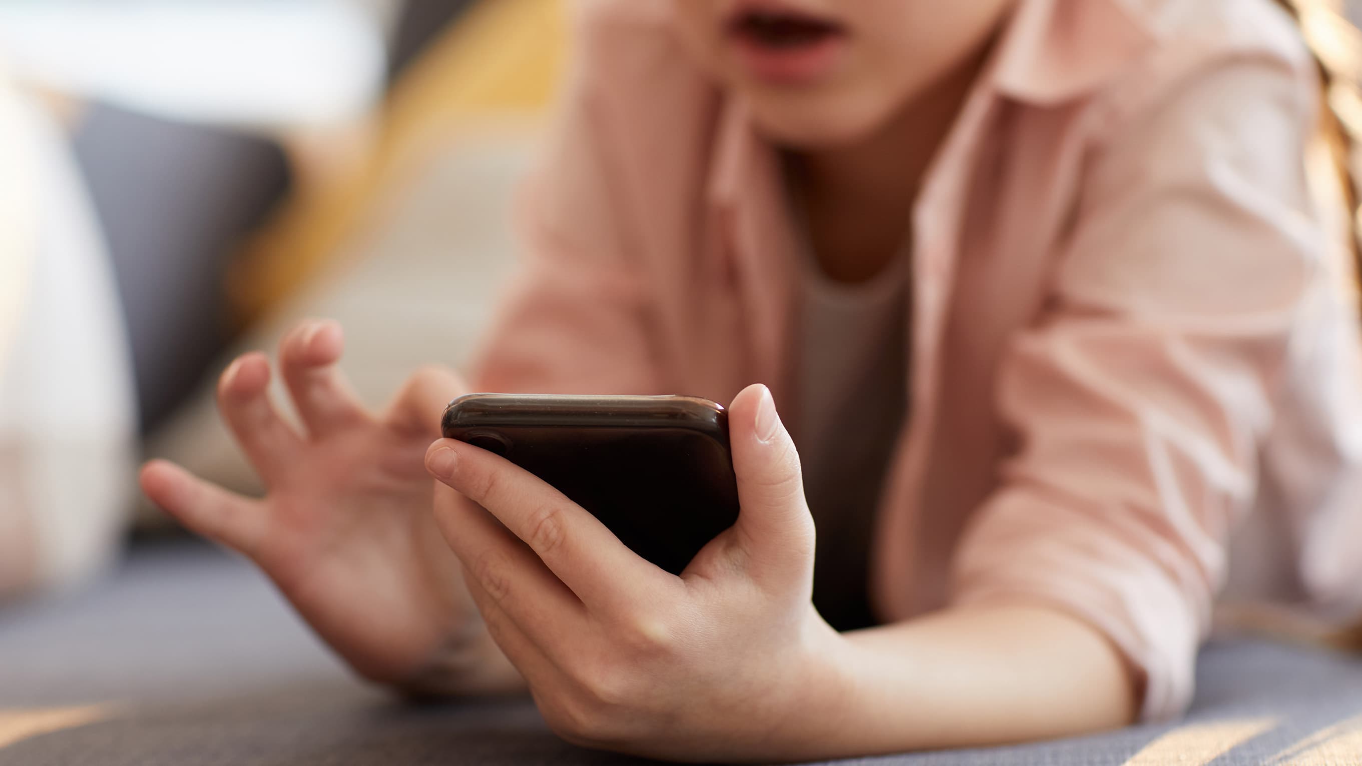 child using mobile device