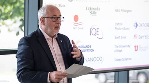 The Vice-Chancellor giving a speech