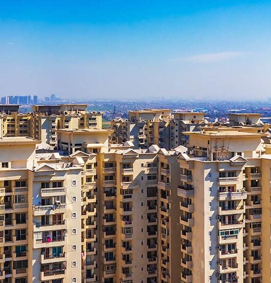 Highrise buildings in Greater Noida, Uttar Pradesh, India