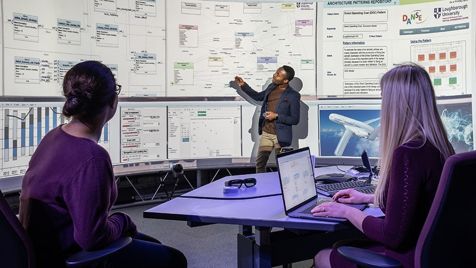 Systems Engineering Students working in the Advanced VR Research Centre