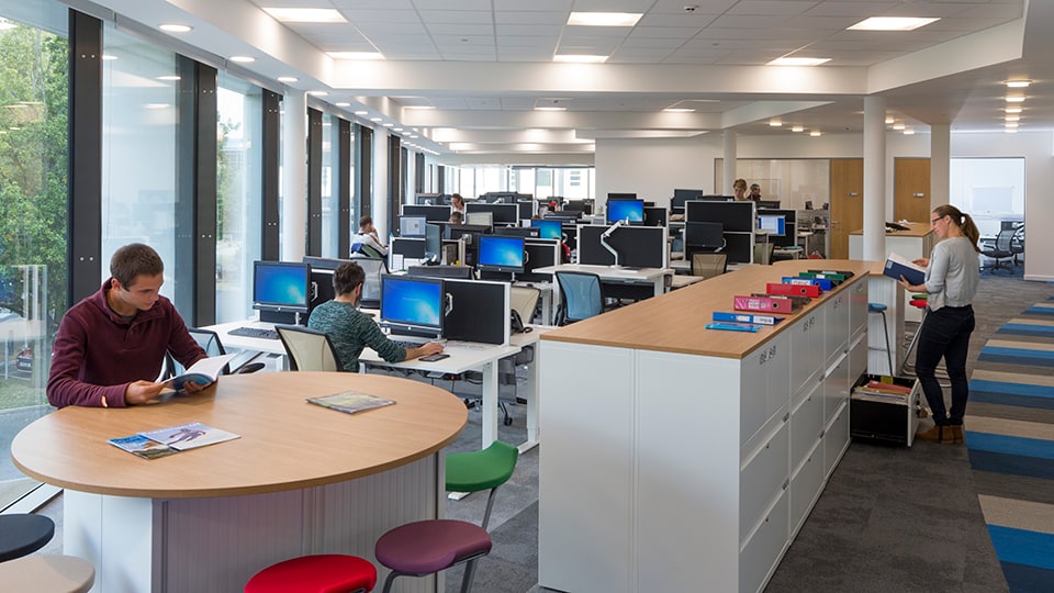 People inside a building