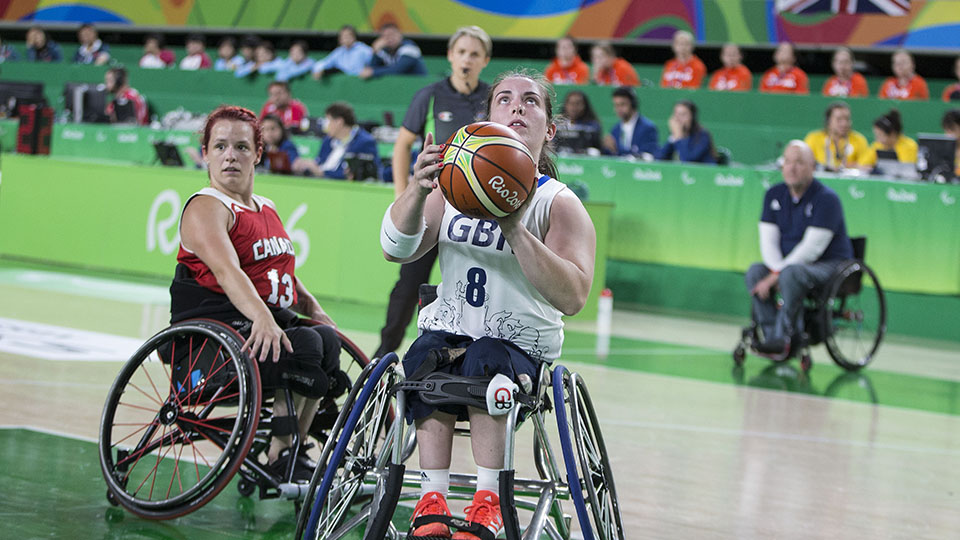 Laurie Williams a current Loughborough Lightning Wheelchair Basketball player at the Rio 2016 Paralympics.
© ParalympicsGB