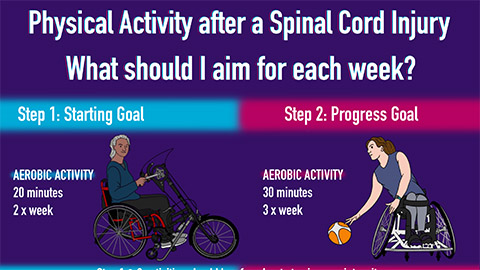 Snapshot of infographic about physical activity after SCI