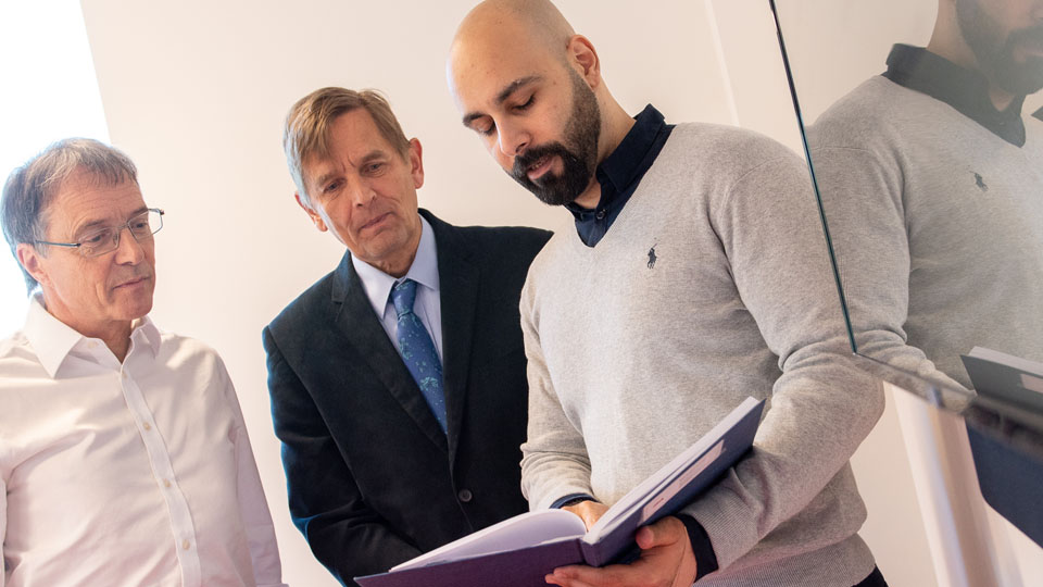 The KTP Associate working with colleagues from 3M