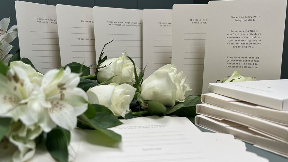 Some of the project's resources displayed with lilies