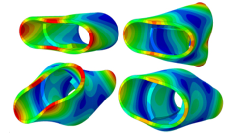 FE-generated mode shapes.