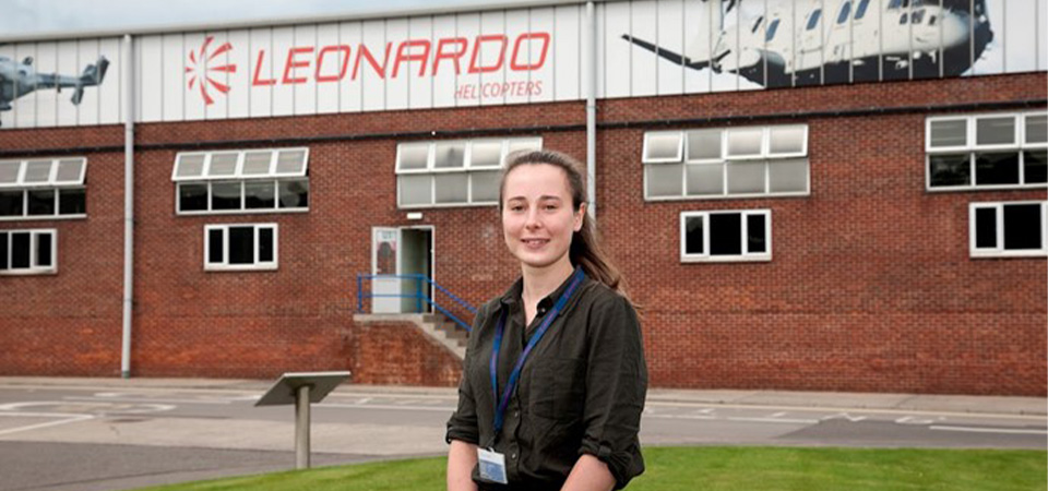 Rosie outside of her placement building