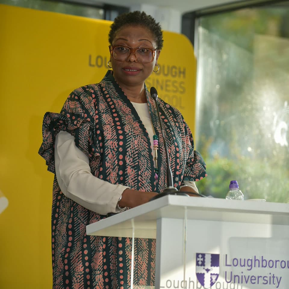 Dr Ashiedu Joel giving a speech.