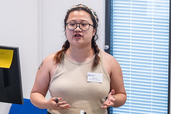 Someone delivering a lecture.