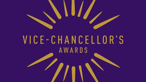 A graphic of the Vice-Chancellor's Awards logo in the shape of a sun.
