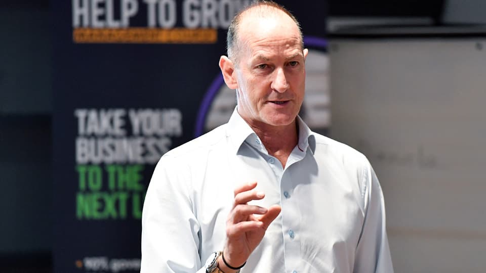 Floyd Woodrow presenting