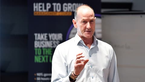 Floyd Woodrow presenting