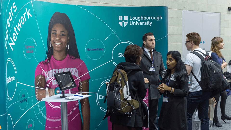 careers network stall with crowd