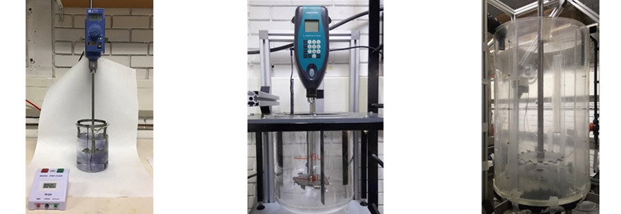 Image showing formulation, pilot and large scale