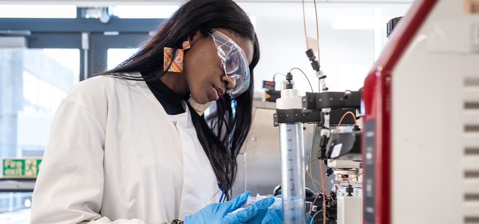 jennifer working in a lab