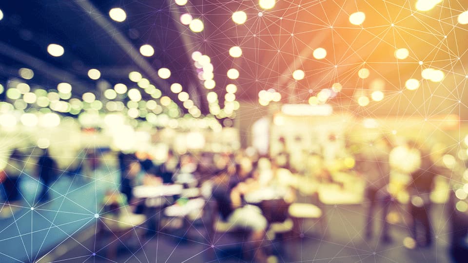 Abstract blurred event with people