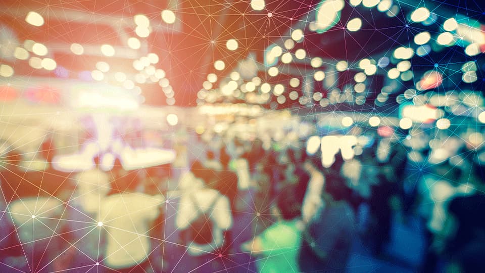 abstract blurred event with people for background