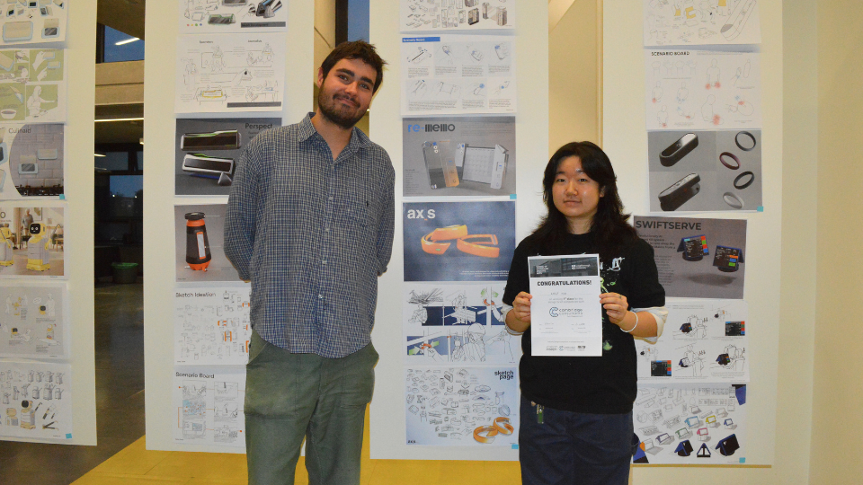 Emily Yoo winning 1st place with Cambridge Consultants