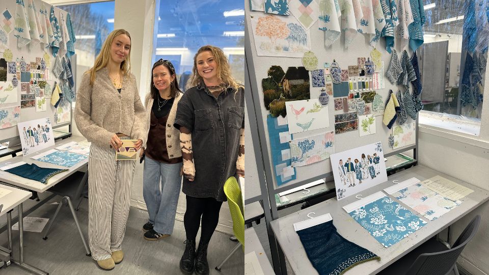 Hattie Langton, overall winner, stood with members of Sainsbury's Tu design team