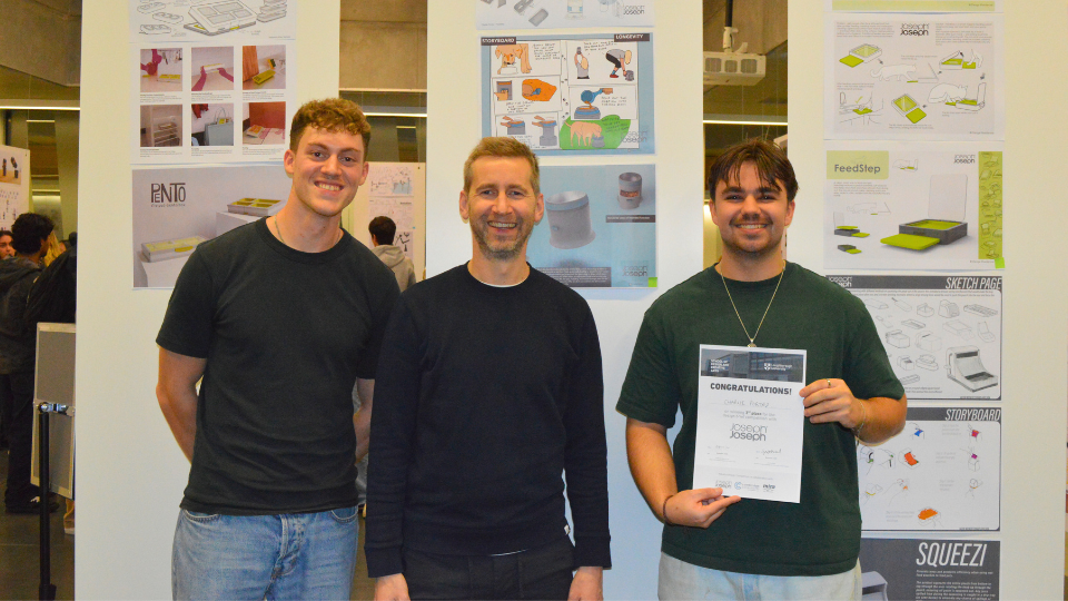 Charlie Porter accepting 3rd place from Joseph Joseph