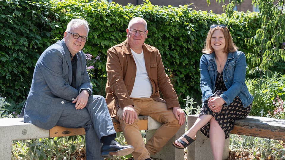 l to r: Dr Rob Harland, Prof Mike Wilson and Dr Catherine Rees, Loughborough Campus