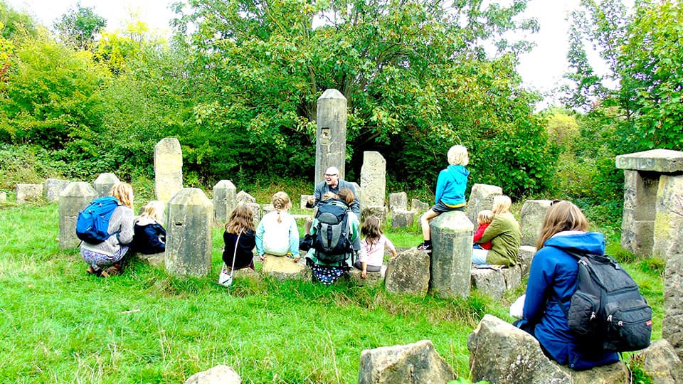 Dr Patrick Ryan, professional storyteller, performing in York as part of the ‘Branching Out’ project