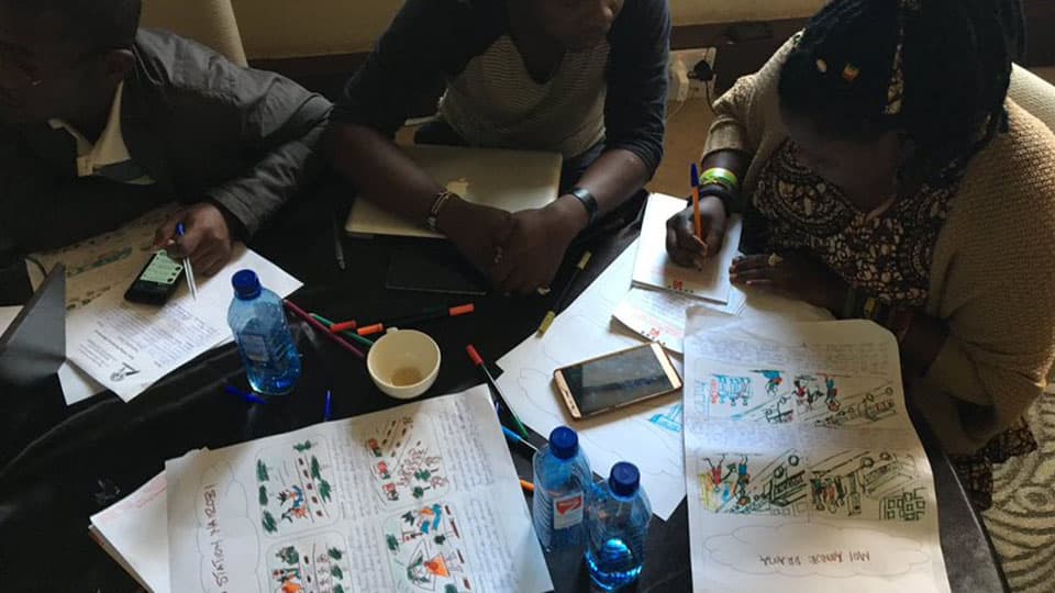 Storyboarding workshop in Nairobi with Hope Raisers