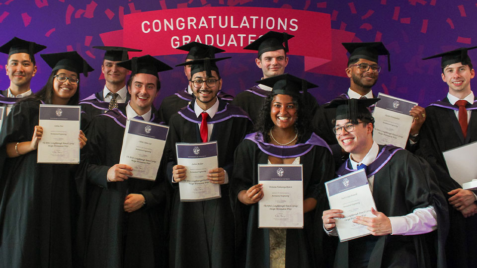 the AACME graduate prize winners holding their certificates