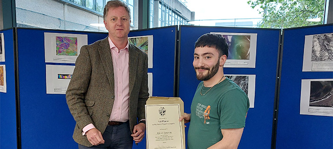 Student, Alexis and academic Steven at the Materials Projects Image Competition 24