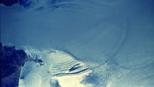 A photograph of an internal wave generated in the Strait of Gibraltar