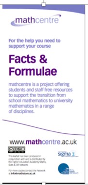 Facts & Formulae leaflet