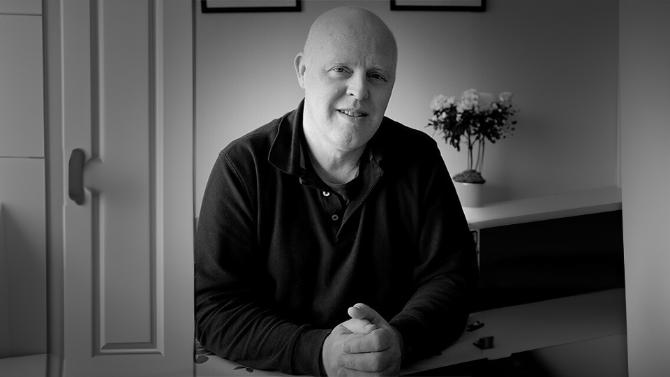 Black and white photo of Paul Conway