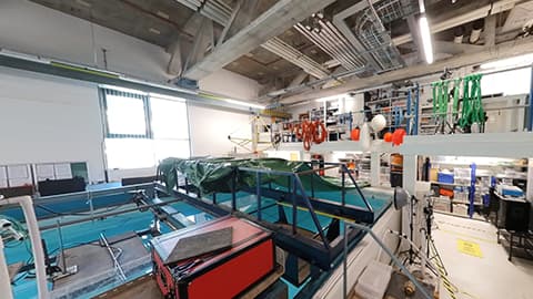 Engineering Laboratory with water