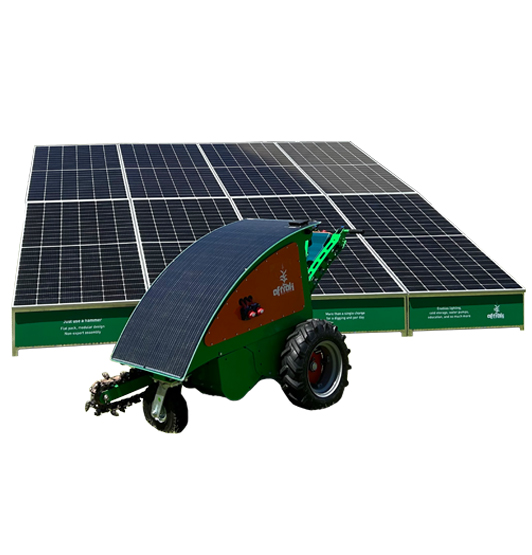 Aftrak tractor with solar panels