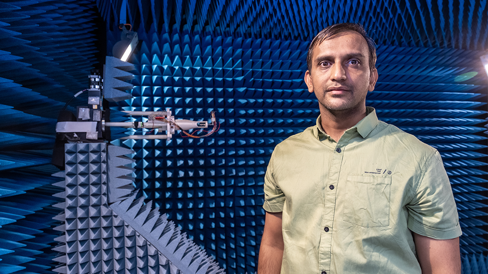 Amitkumar in an engineering lab