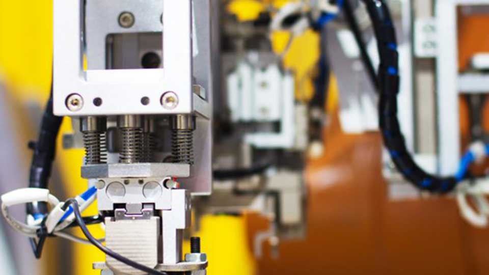 Close-up of an artificial intelligence machine.