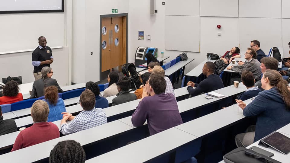 A lecture taking place as part of the Supporting Black Excellence in STEM Event