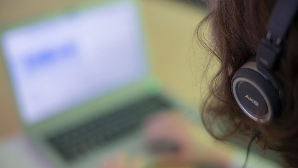 Receptionist answering a call